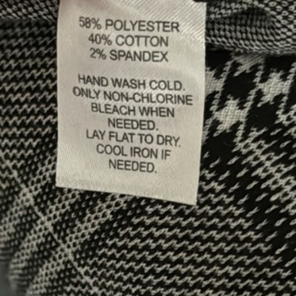 CROSBY BLACK AND WHITE PLAID PULL ON PANTS / TROUSERS SIZE SMALL - Picture 6 of 7
